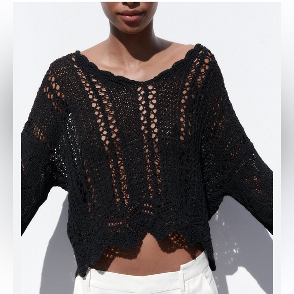 NWT Zara oversized open knit sweater - Picture 2 of 10